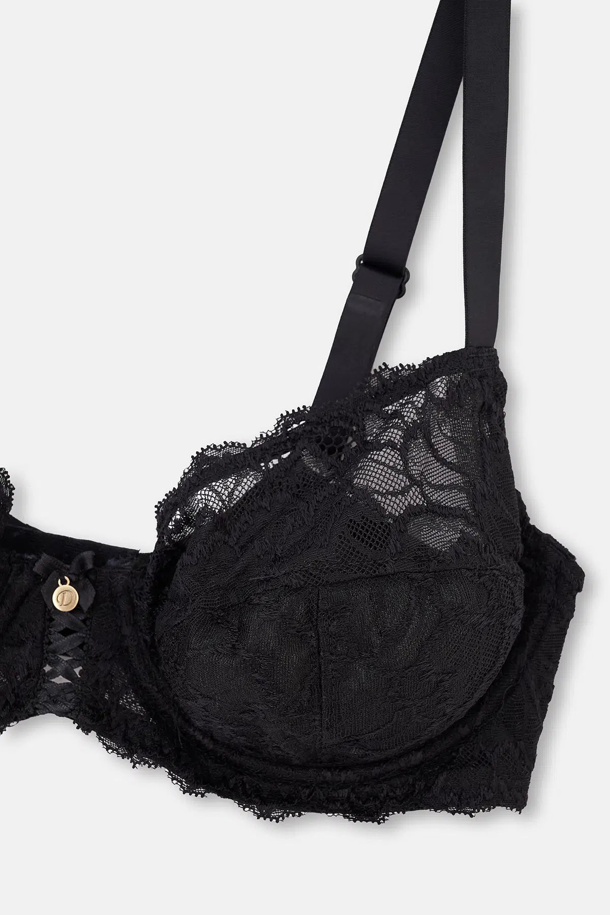 Siyah Poppy Dantel Detaylı Toparlayıcı Sütyen