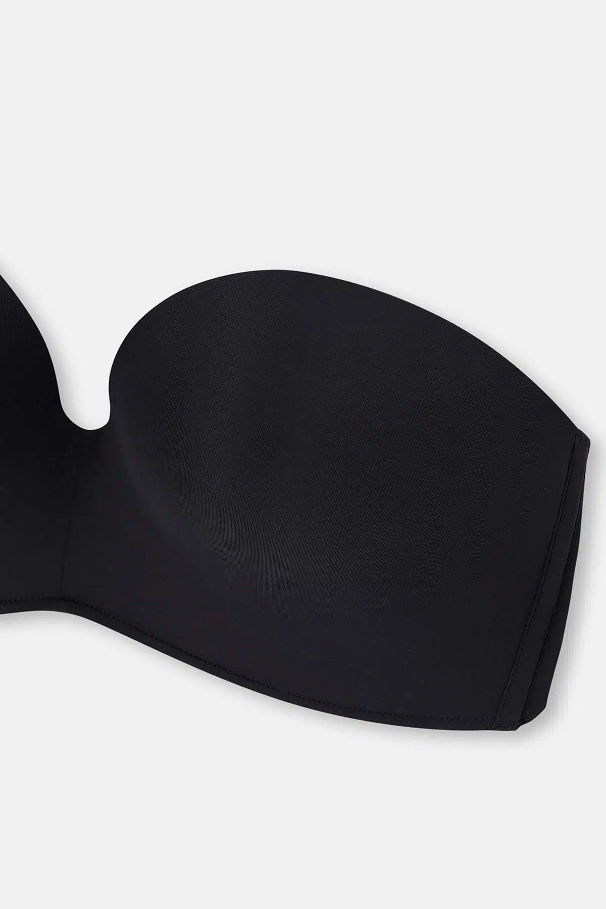 Siyah Clarıce Yarı Dolgulu Straplez Yandan Destekli Sütyen