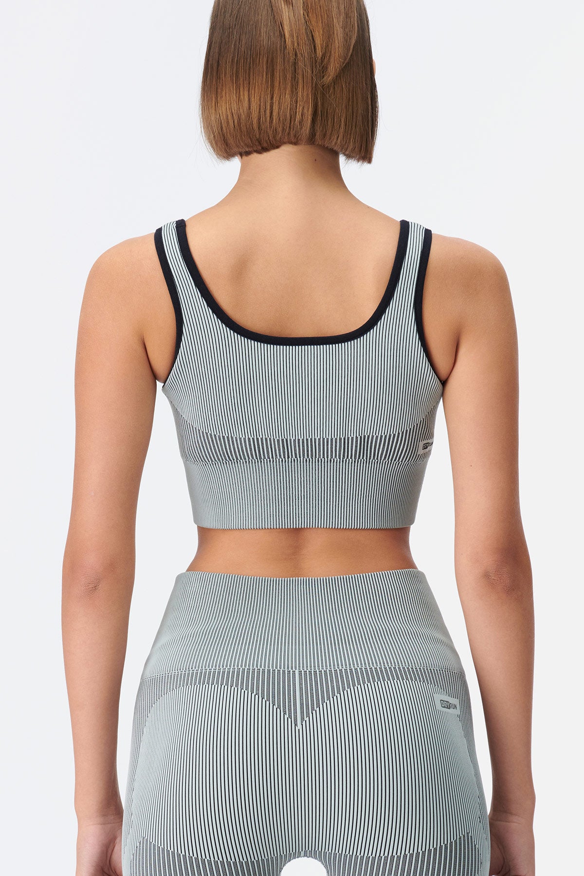 Beyaz Dagi Active Seamless Çizgili Bra Sporcu Sütyeni