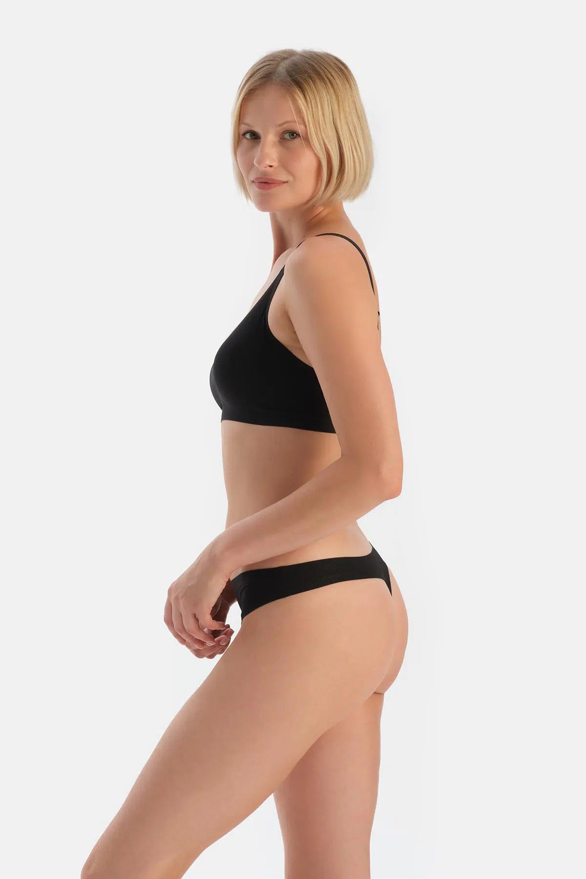 Siyah Kaşkorse Thong Külot