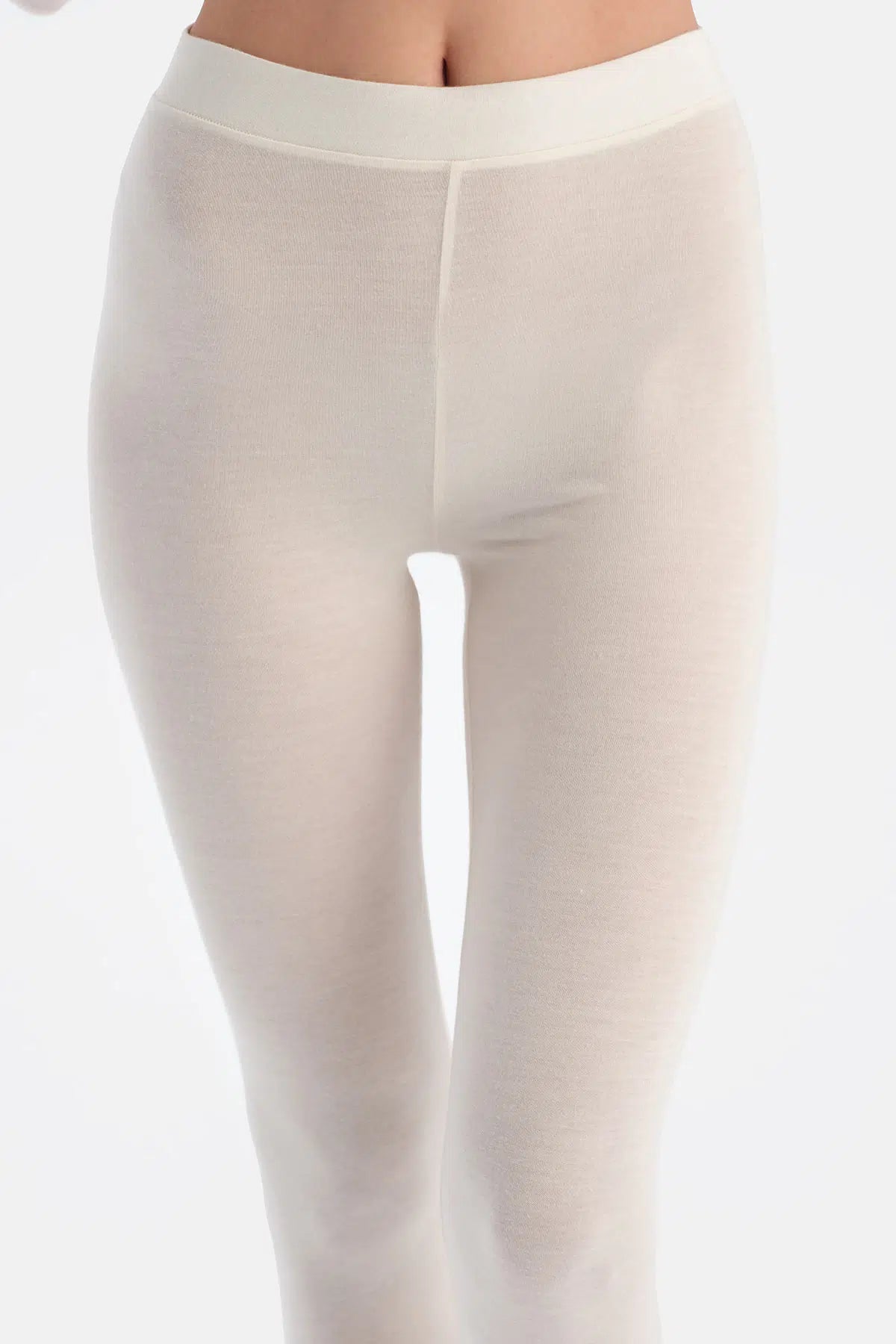 Ekru Modal Kaşmir Tayt