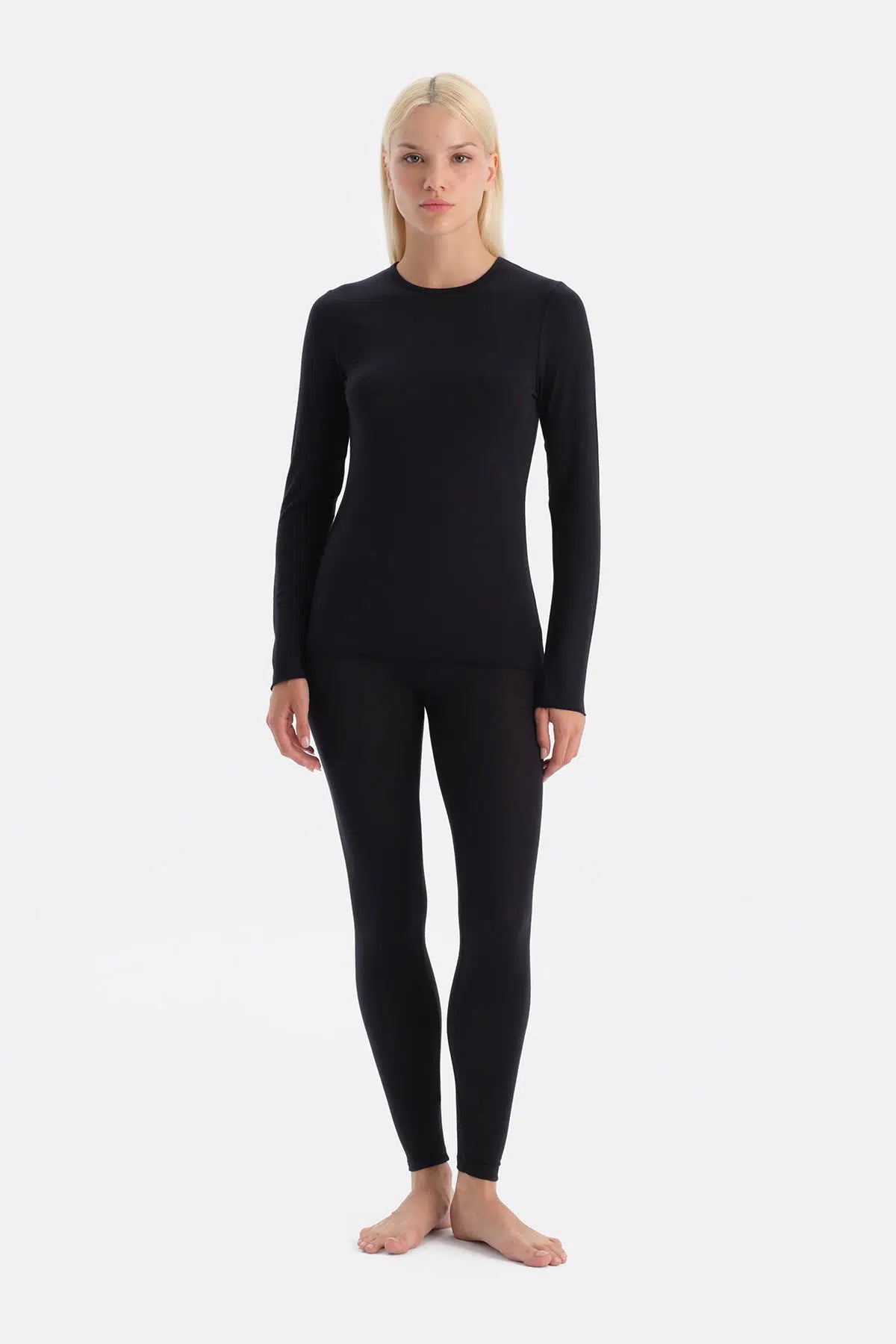 Siyah Modal Kaşmir Tayt