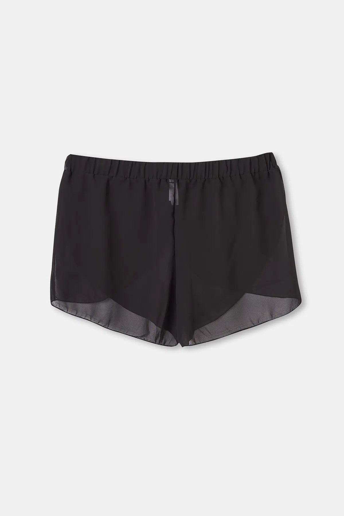 Siyah Şifon Şort Pareo