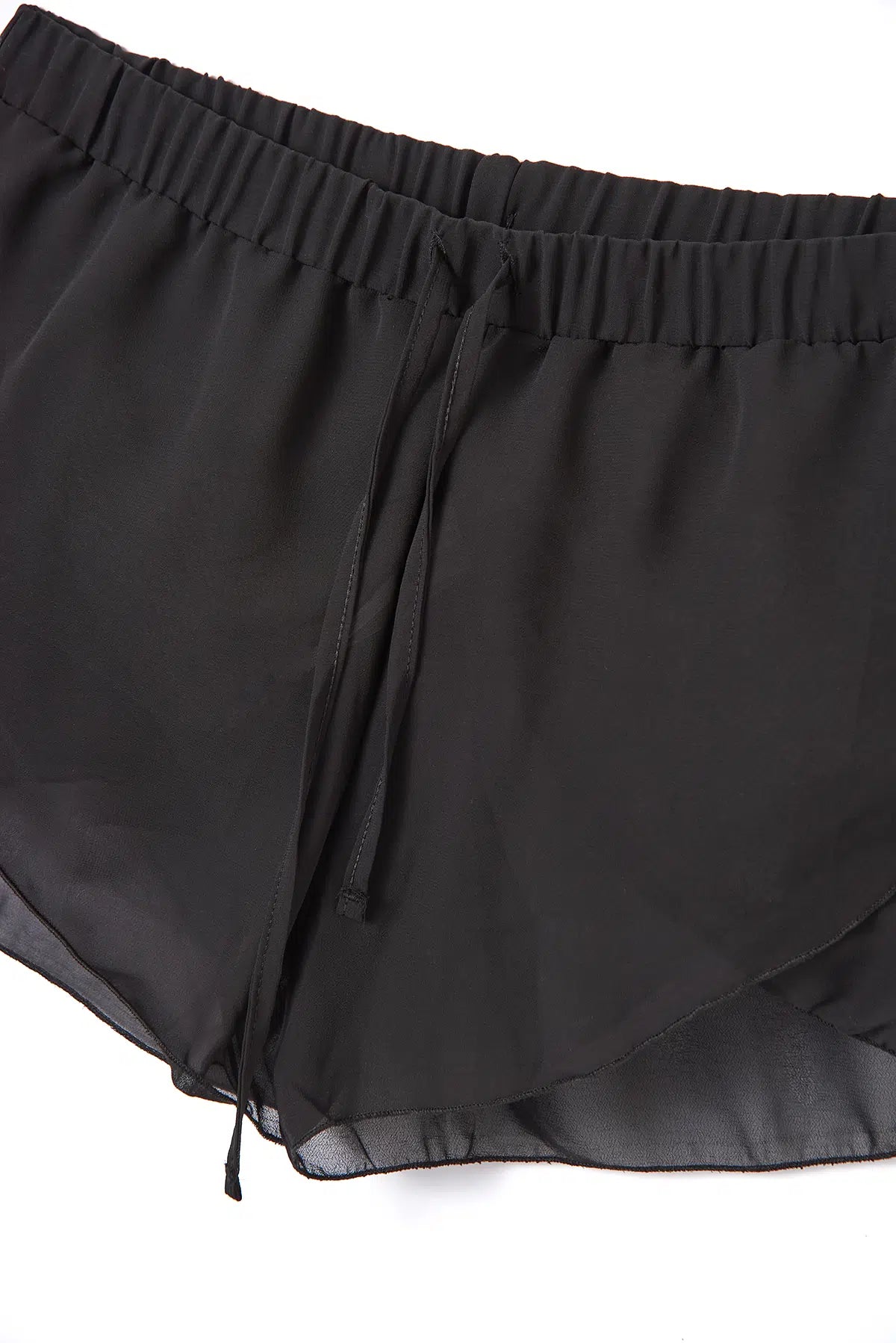 Siyah Şifon Şort Pareo