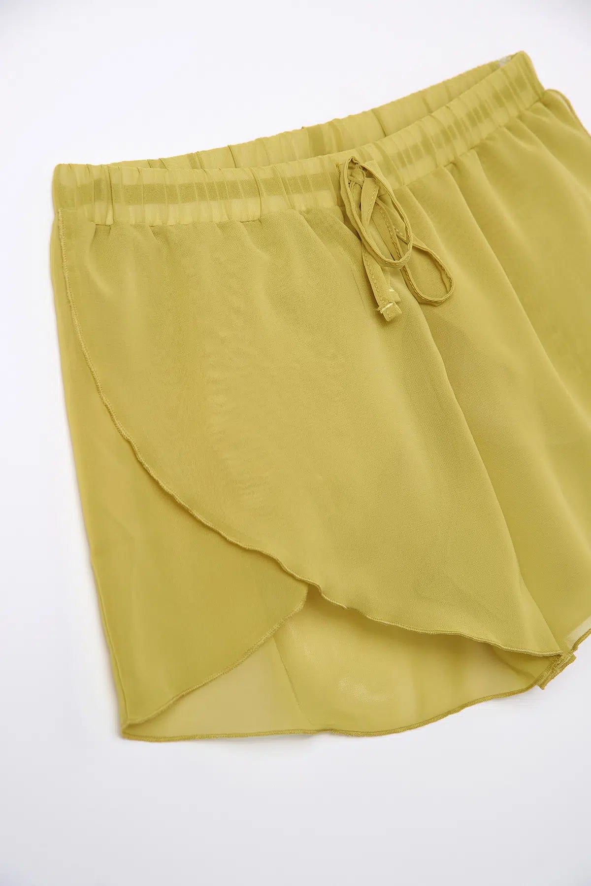 Yeşil Şifon Şort Pareo