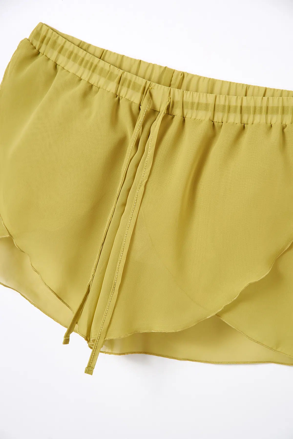 Yeşil Şifon Şort Pareo