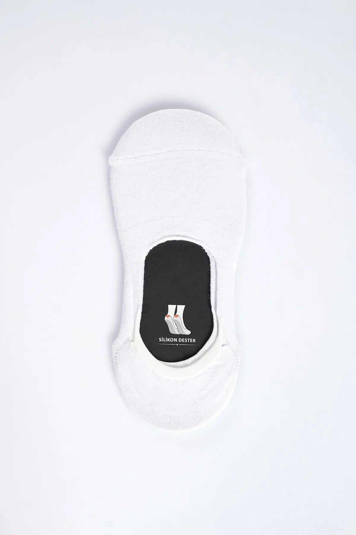 Beyaz Kadın Pamuklu Görünmez Çorap