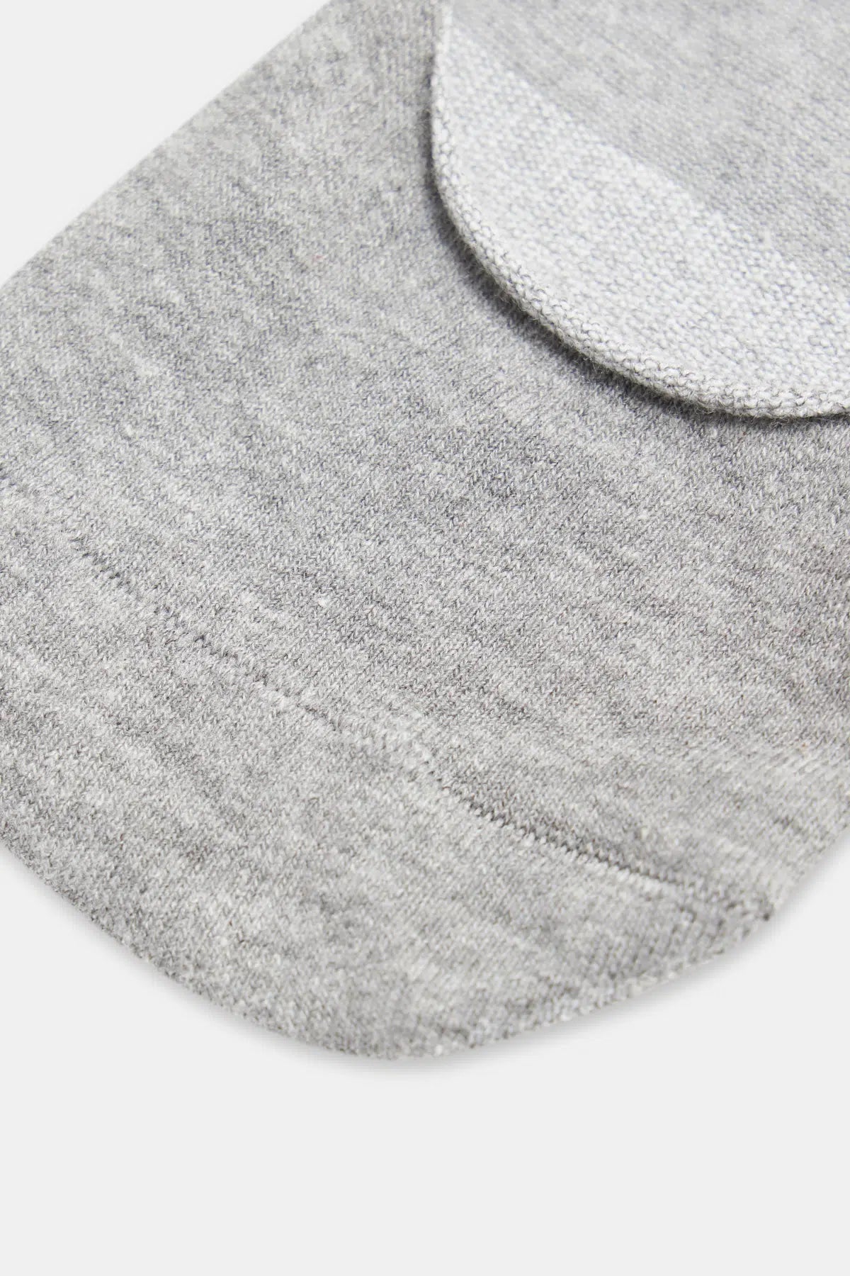 Gri Melanj Kadın Pamuklu Görünmez Çorap