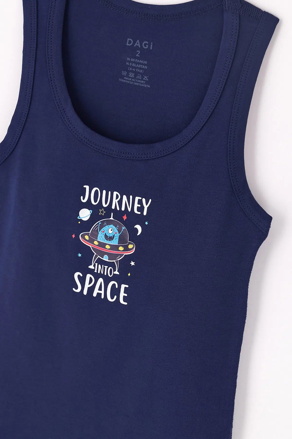 Marin Geniş Yaka Kalın Askılı Penye Atlet