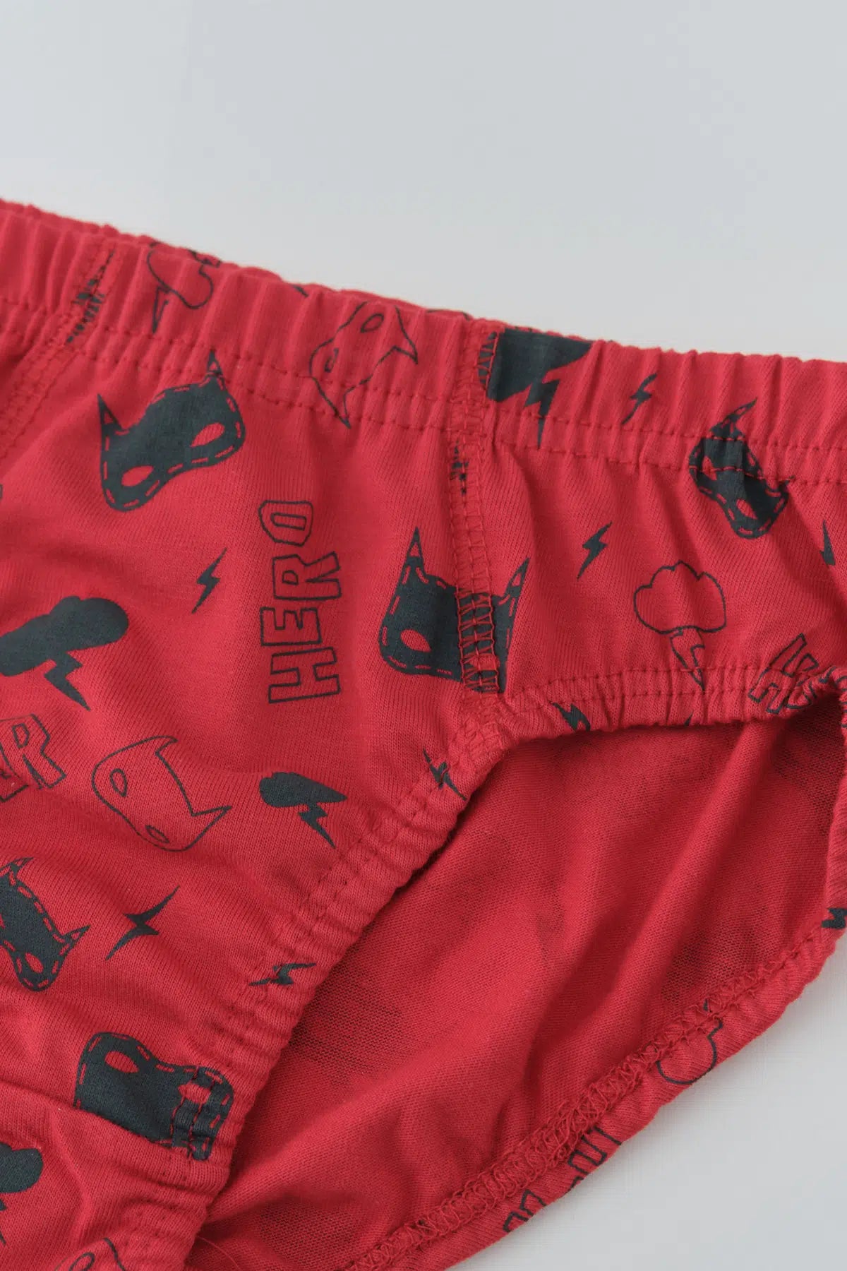 Kırmızı 2 Li Emprime Erkek Çocuk Slip Külot