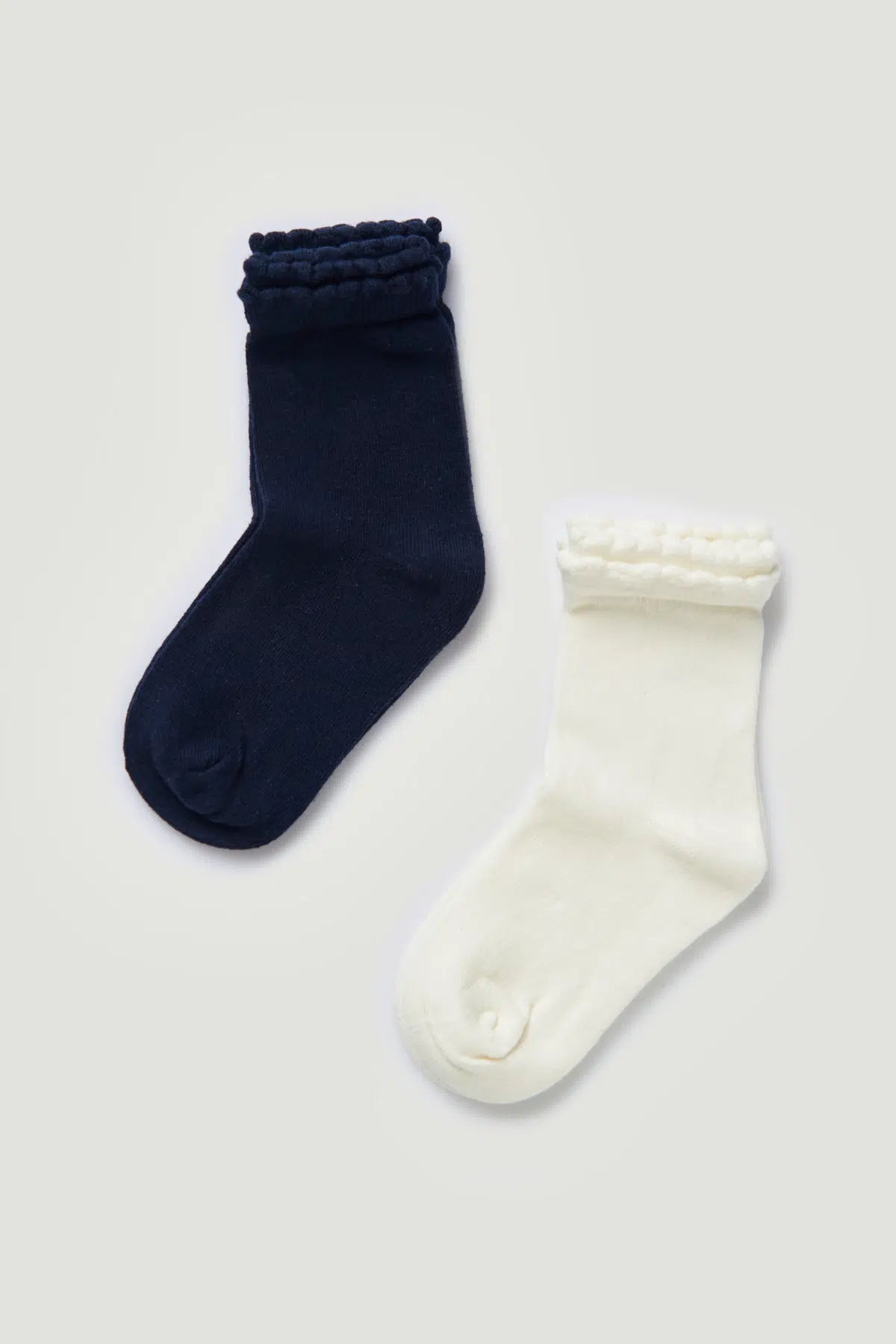Ekru Lacivert C1000 Kız Çocuk Pam. 2'Li Çorap