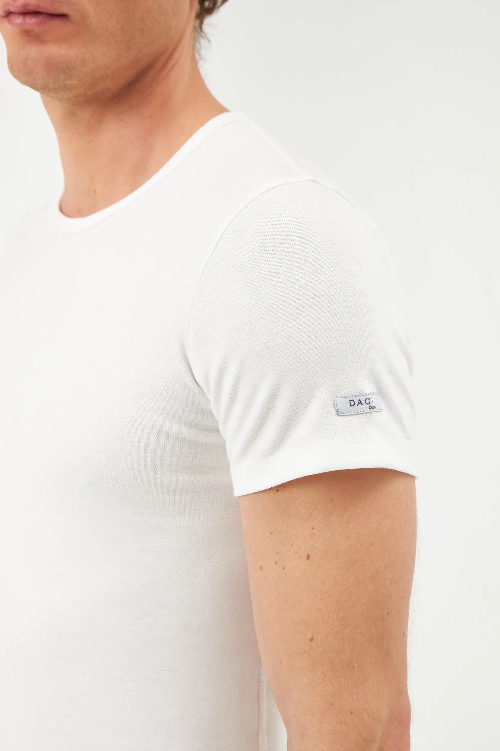 Ekru Sıfır Yaka Kısa Kol Erkek Termal Içlik Tek Üst