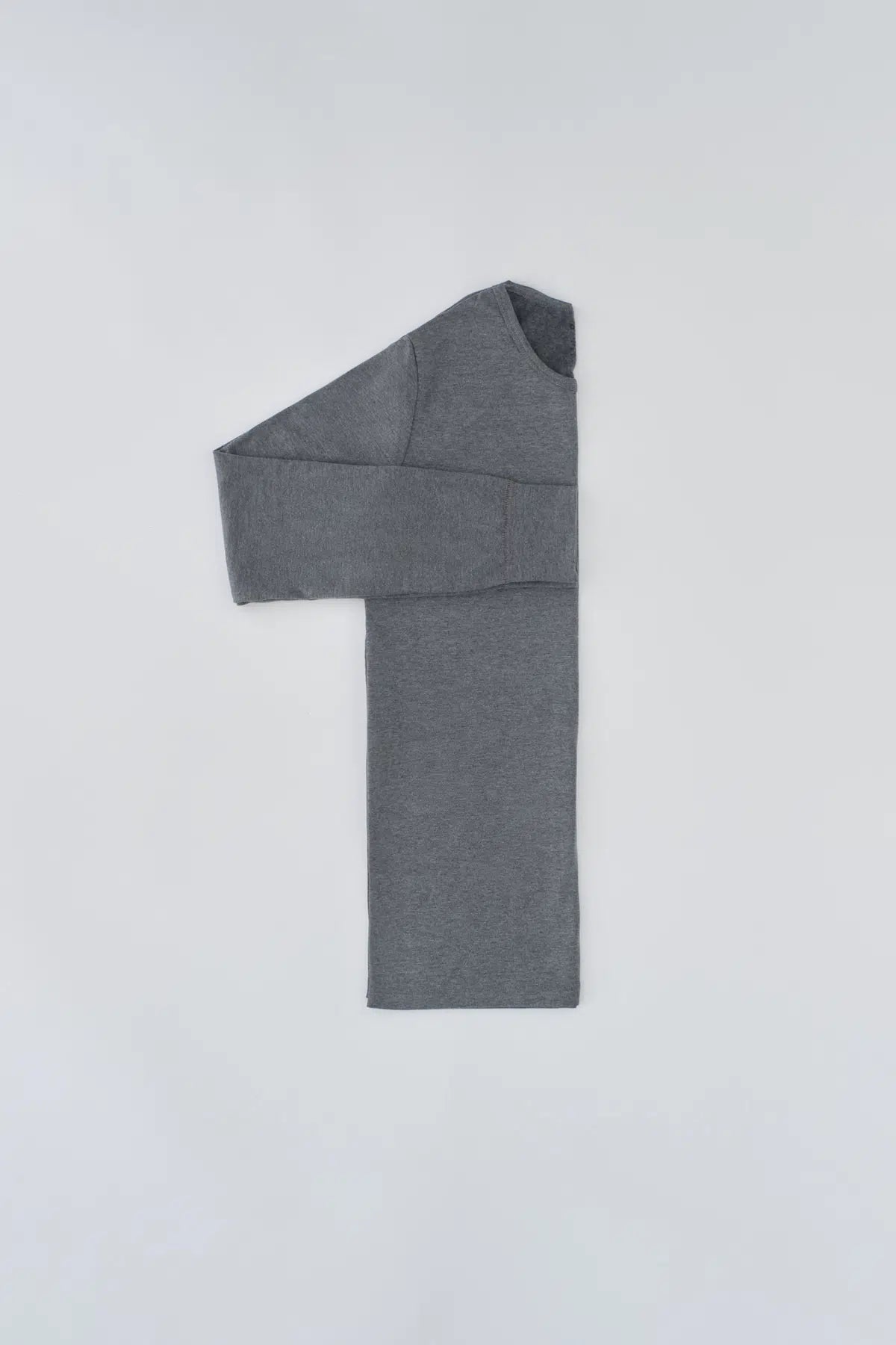 Antrasit Sıfır Yaka Uzun Kol Erkek Termal Içlik Tek Üst