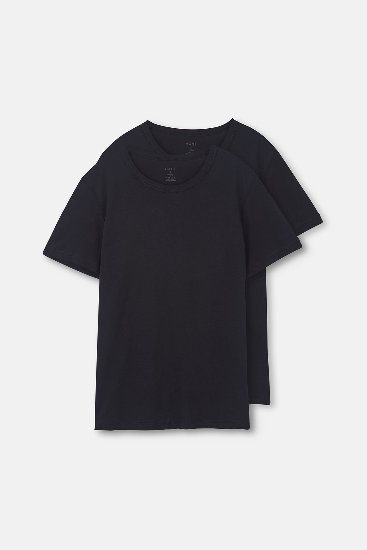 Siyah Sıfır Yaka Erkek 2'li T-Shirt