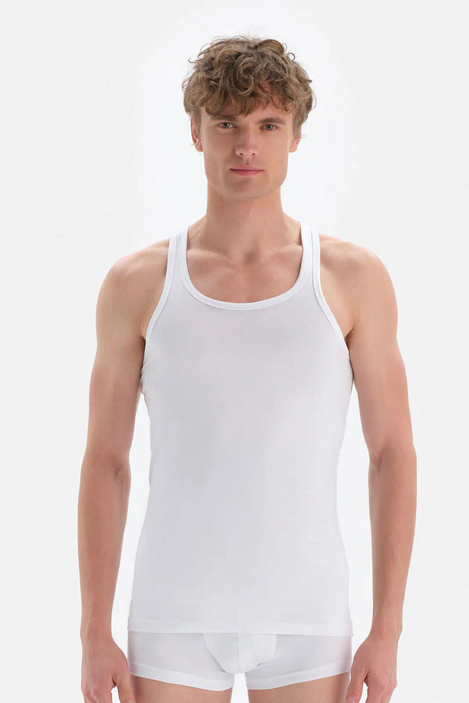 Beyaz Penye Compact Sporcu Erkek Atlet