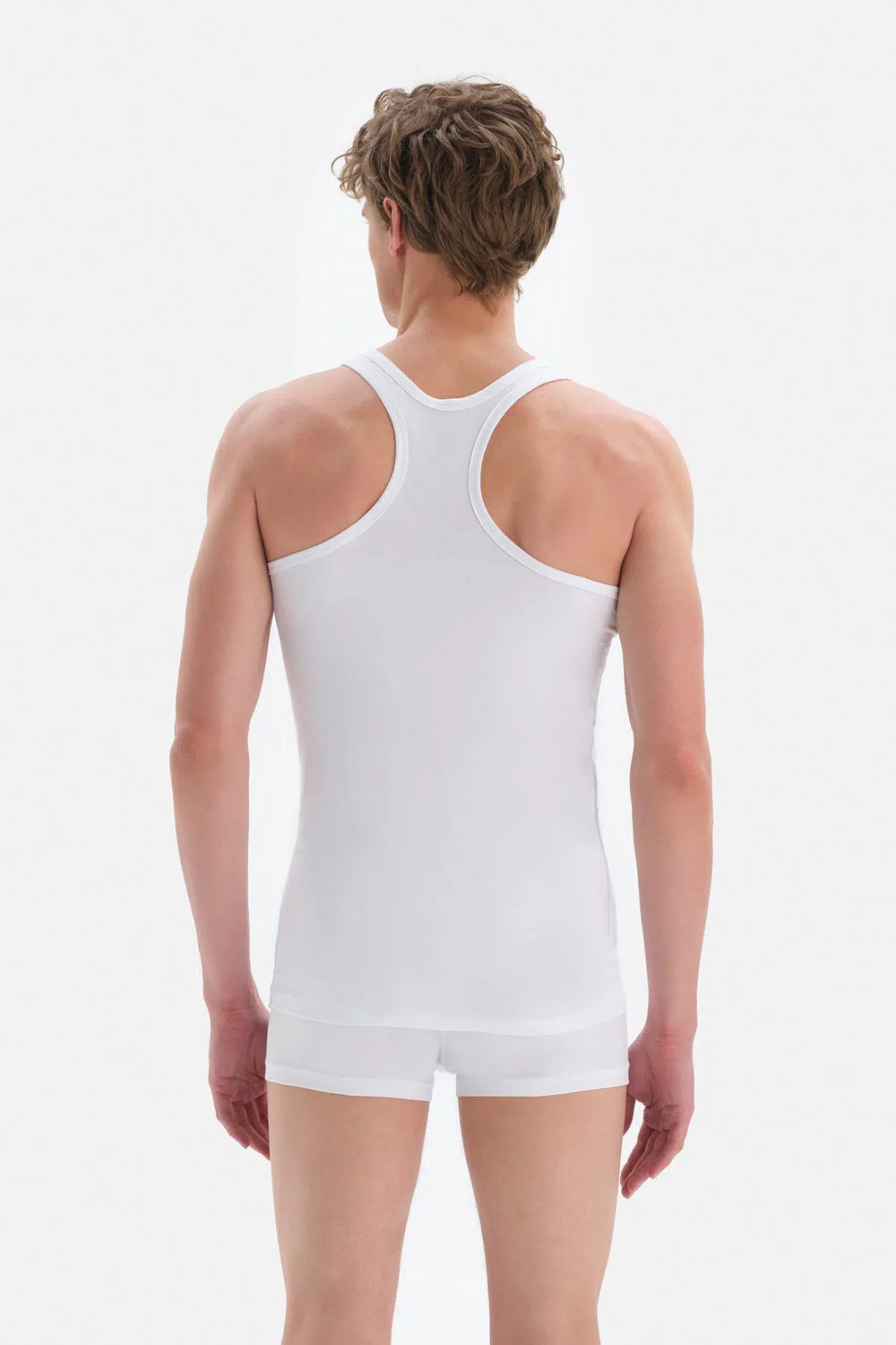 Beyaz Penye Compact Sporcu Erkek Atlet