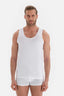 Beyaz Geniş Yaka Penye Erkek Atlet
