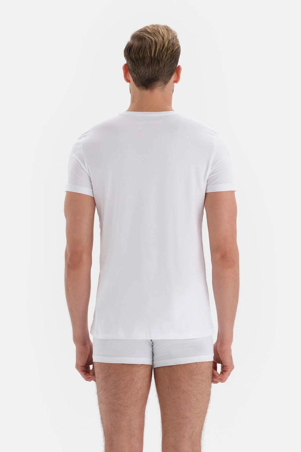 Beyaz Penye Sıfır Yaka Erkek Fanila