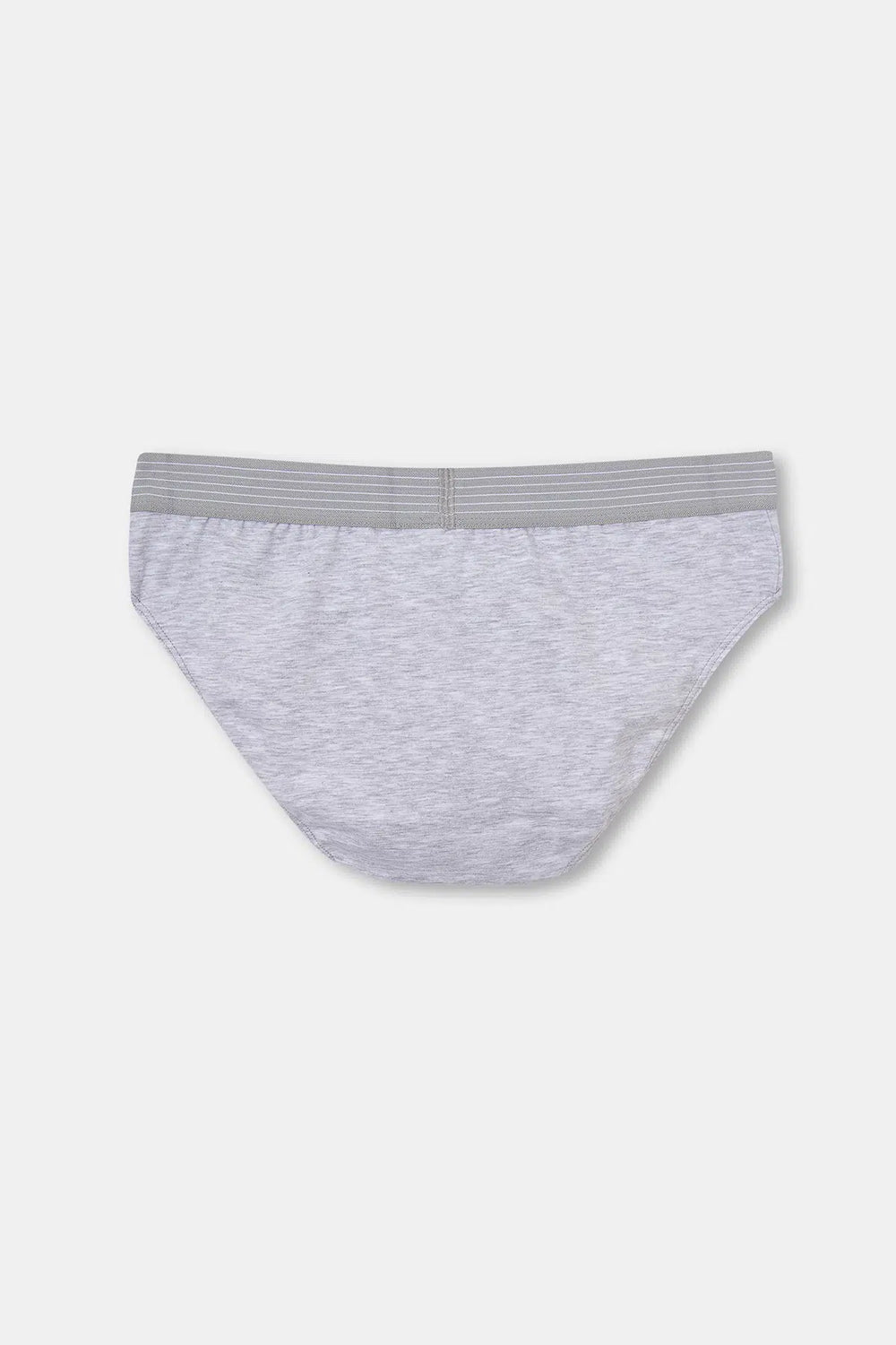 Gri Melanj Penye Compact Düz Erkek Slip Külot