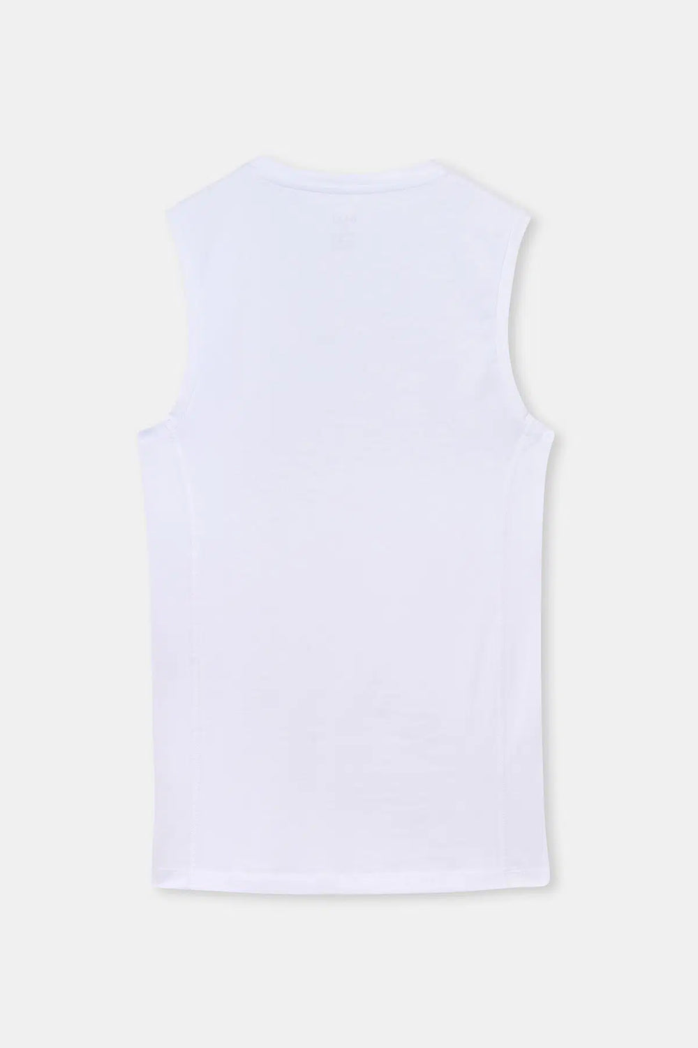 Beyaz Penye V Yaka Kolsuz Erkek Fanila