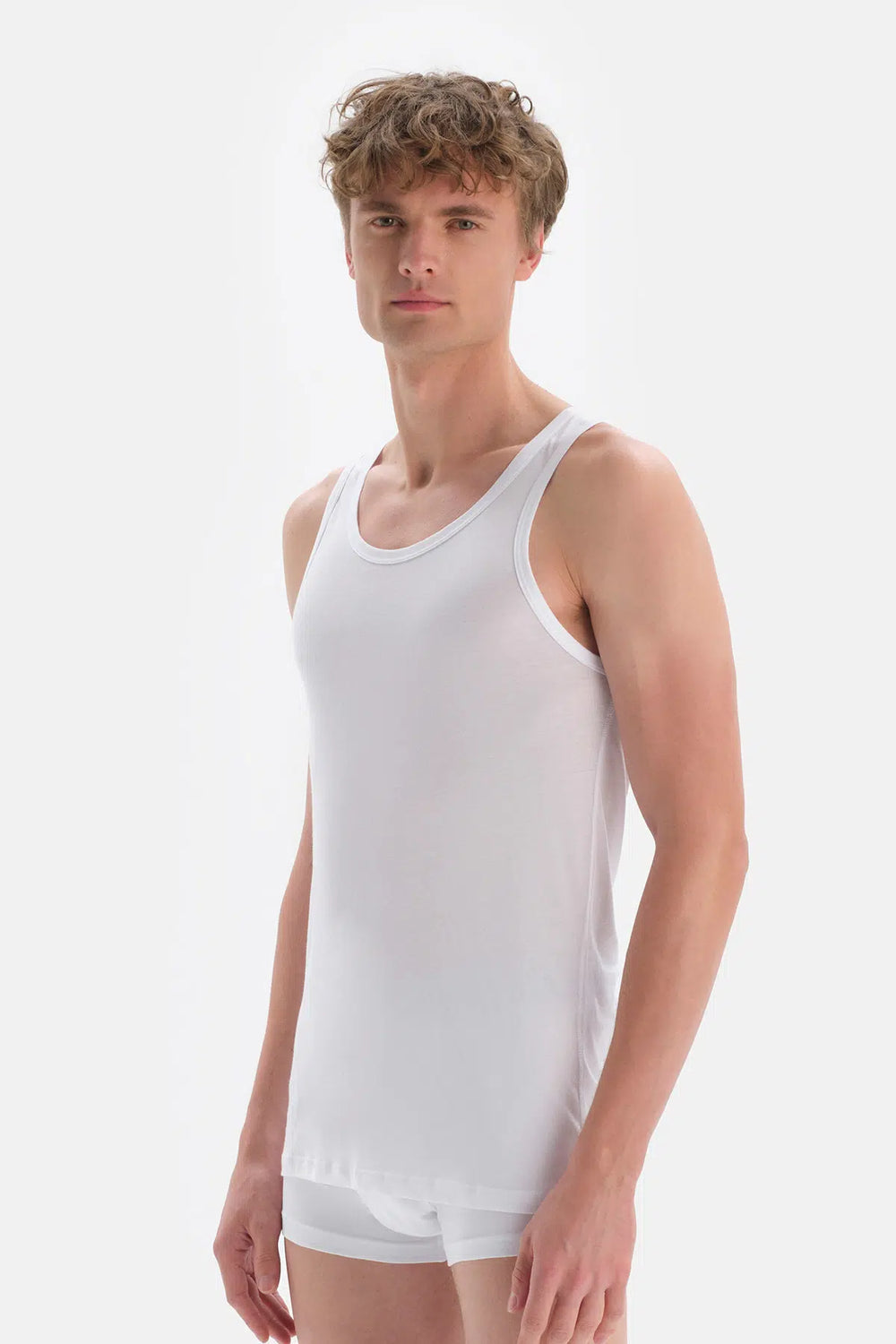 Beyaz Modal Erkek Atlet