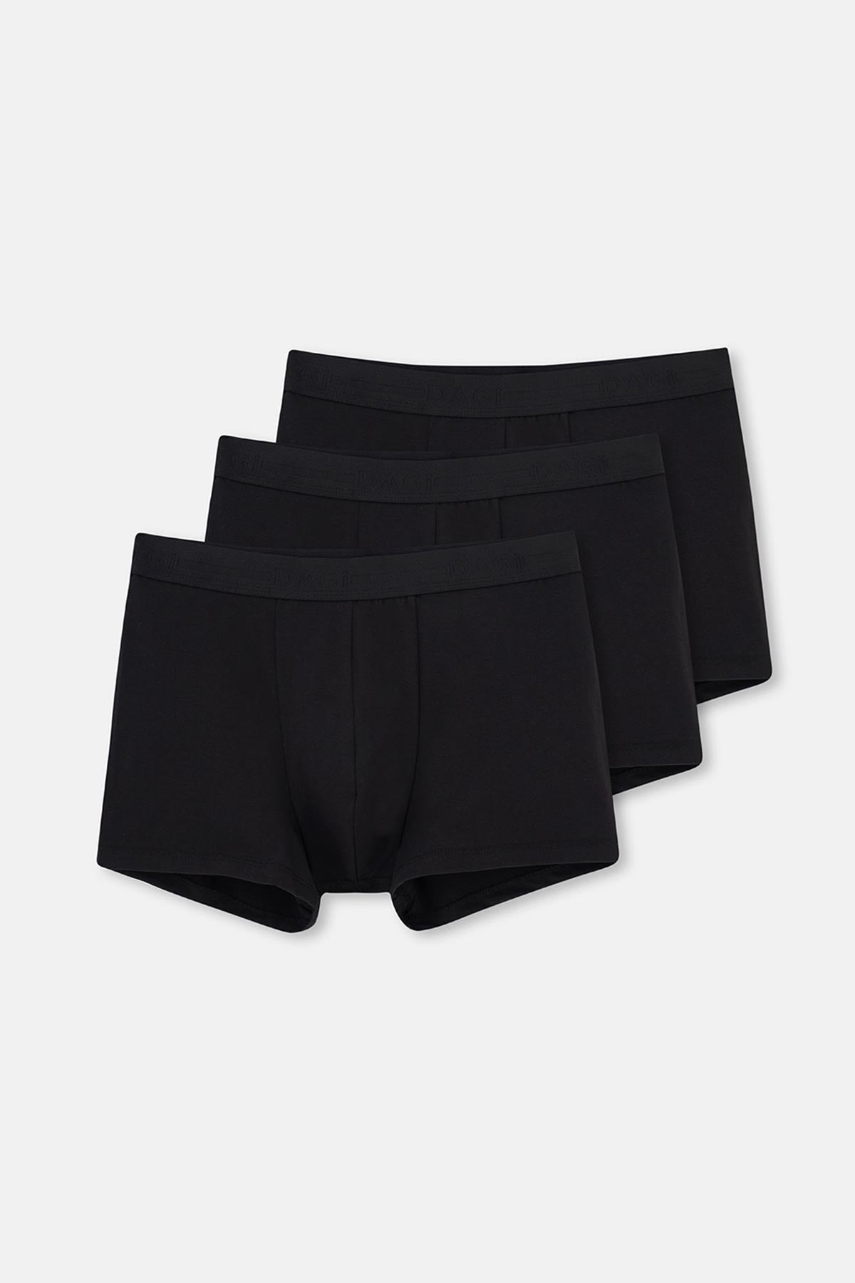 Siyah Compact Düz 3'lü Boxer