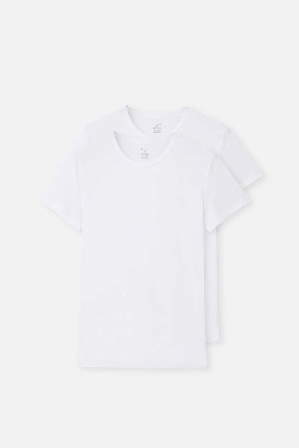 Beyaz Compact O Yaka 2'li T-Shirt