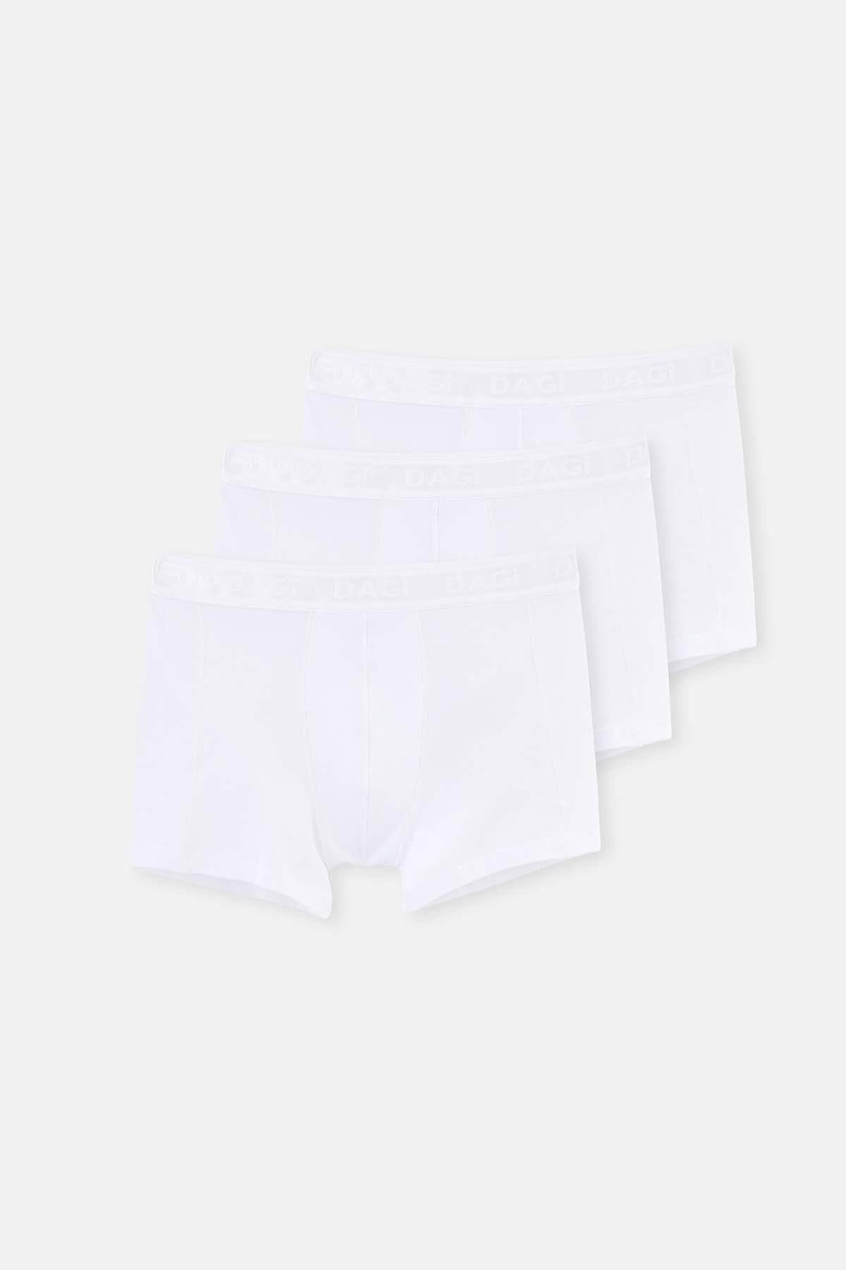 Beyaz Basic Modal 3'lü Boxer