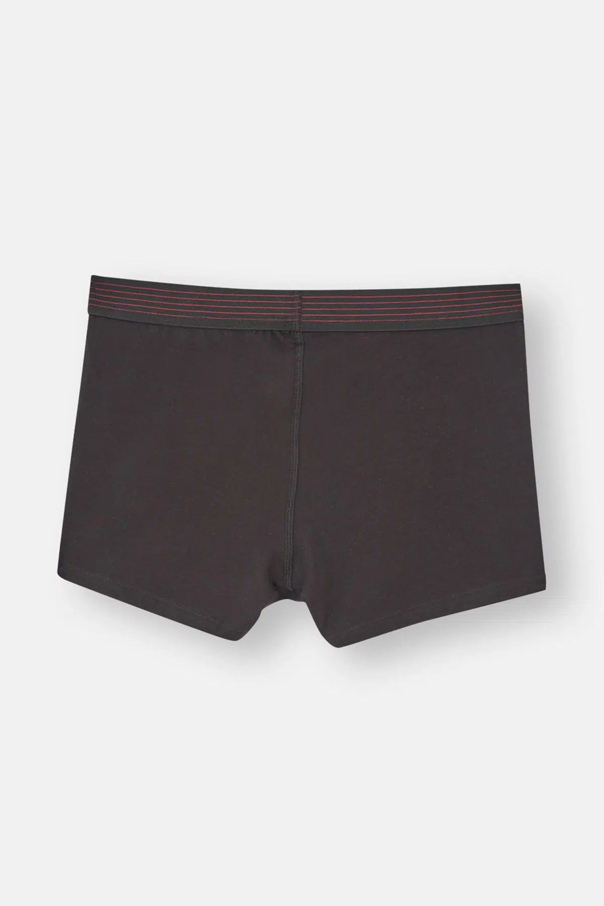 Siyah 5210 3'Lü Düz Pamuk Boxer