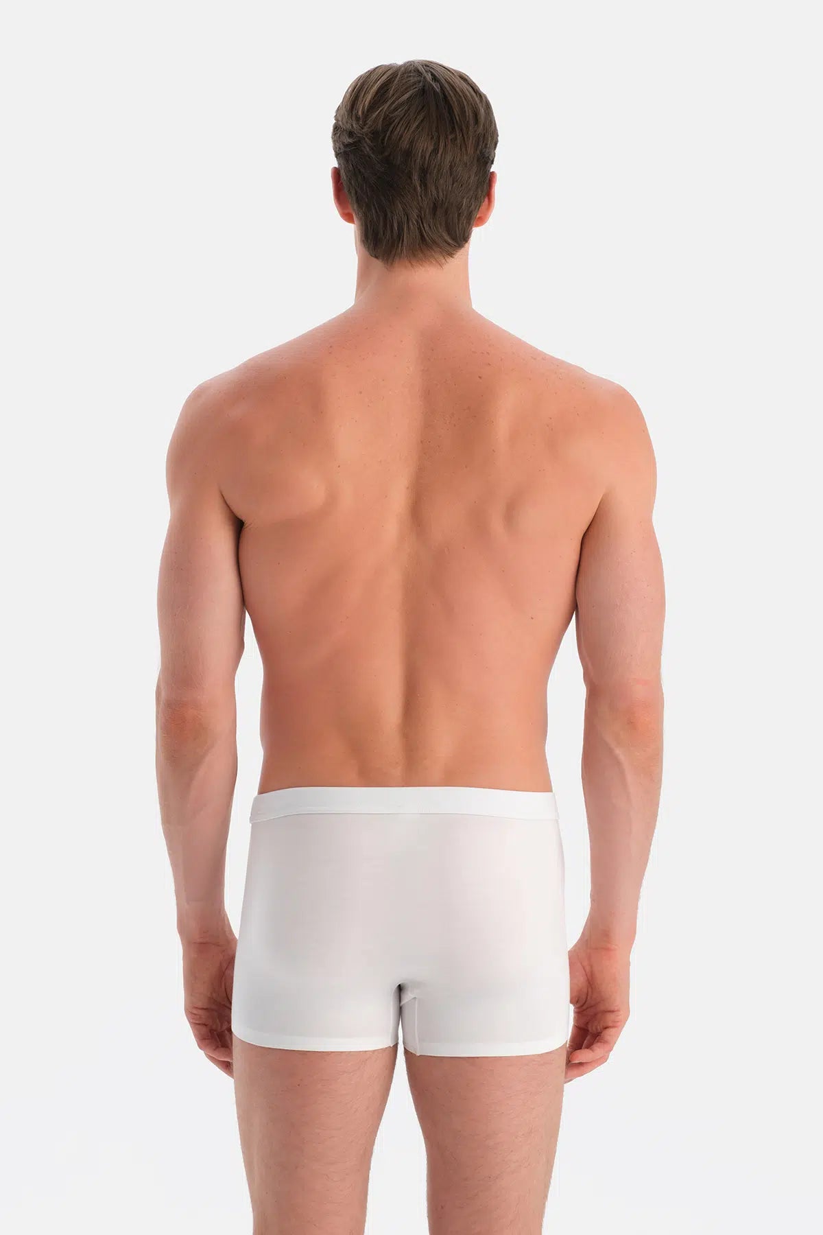 Beyaz Düz Micro Modal Boxer