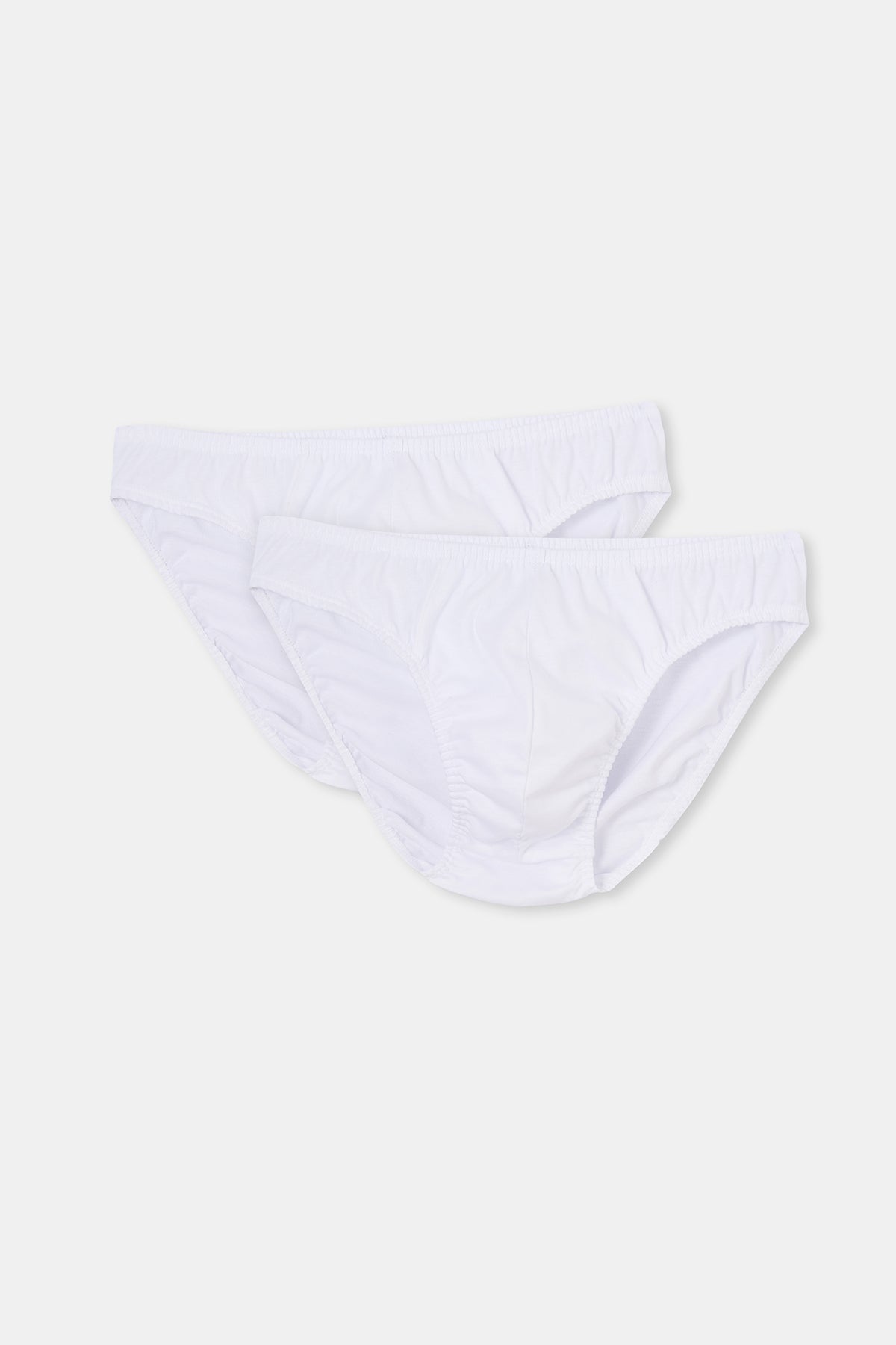 Beyaz Penye 2'li Slip Külot