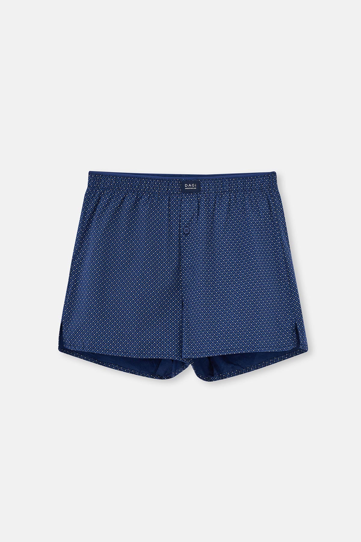 Laci - Beyaz Desenli Poplin Lyc Boxer