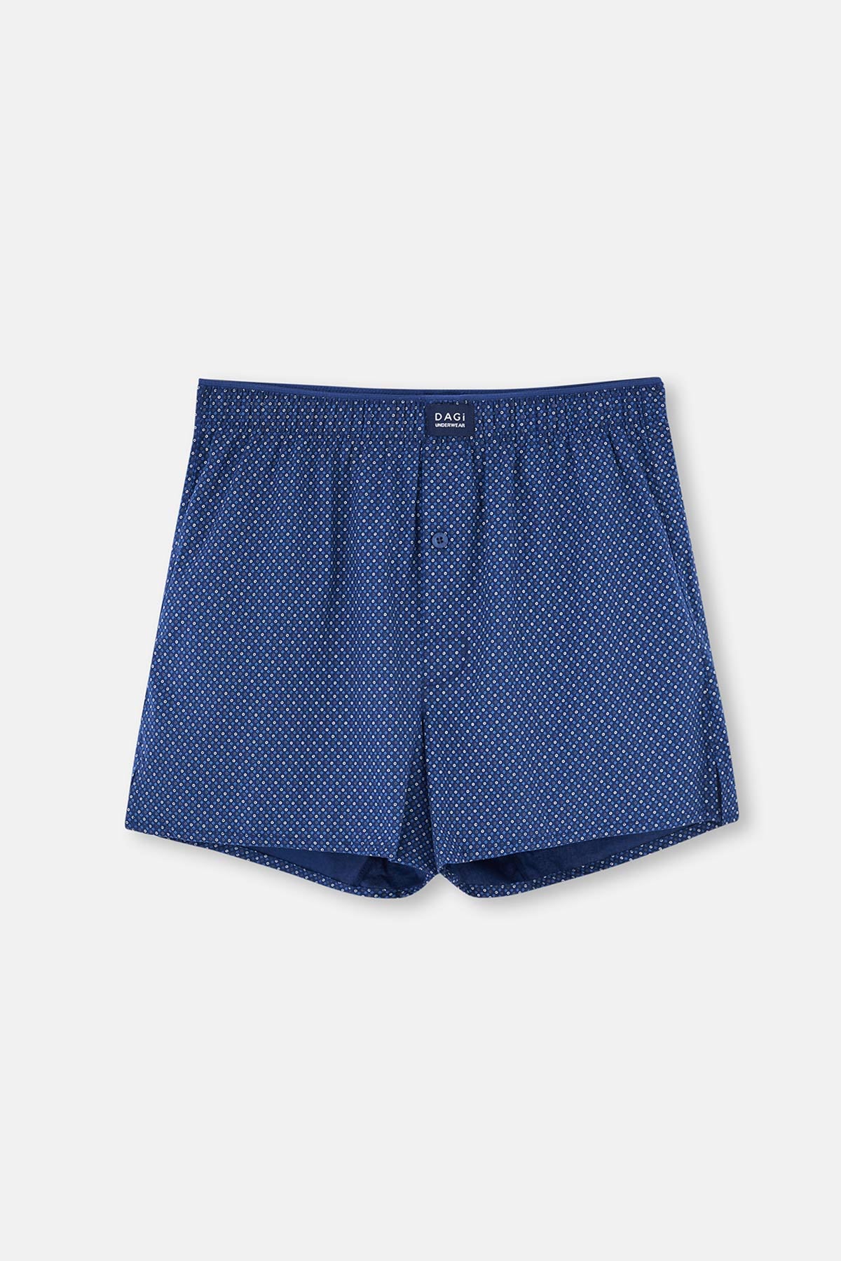 Lacivert Desenli Desenli Poplin Lyc Boxer