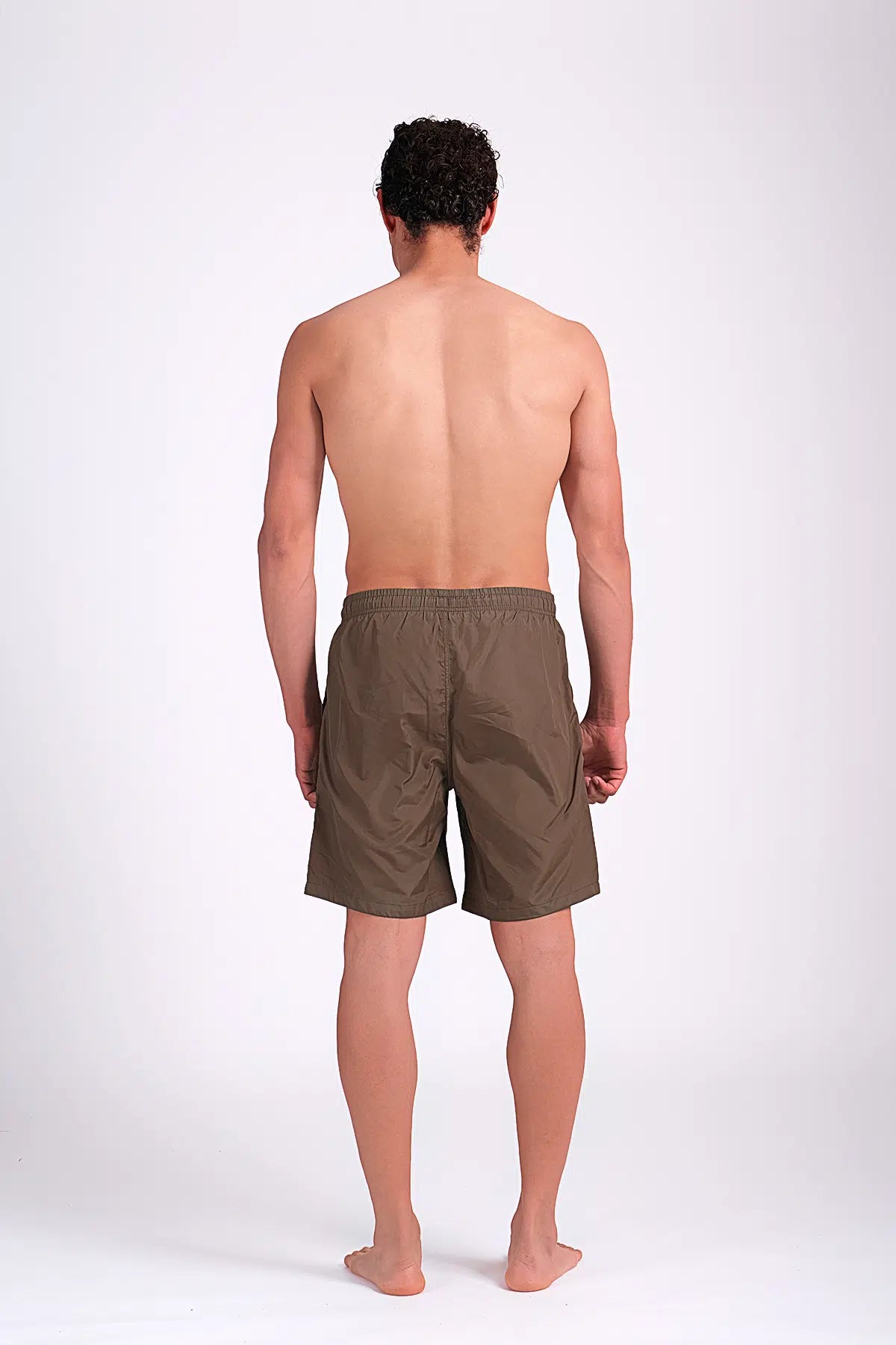 Haki Yeşil Micro Orta Düz Erkek Deniz Şortu