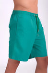 Yeşil Micro Orta Düz Erkek Deniz Şortu