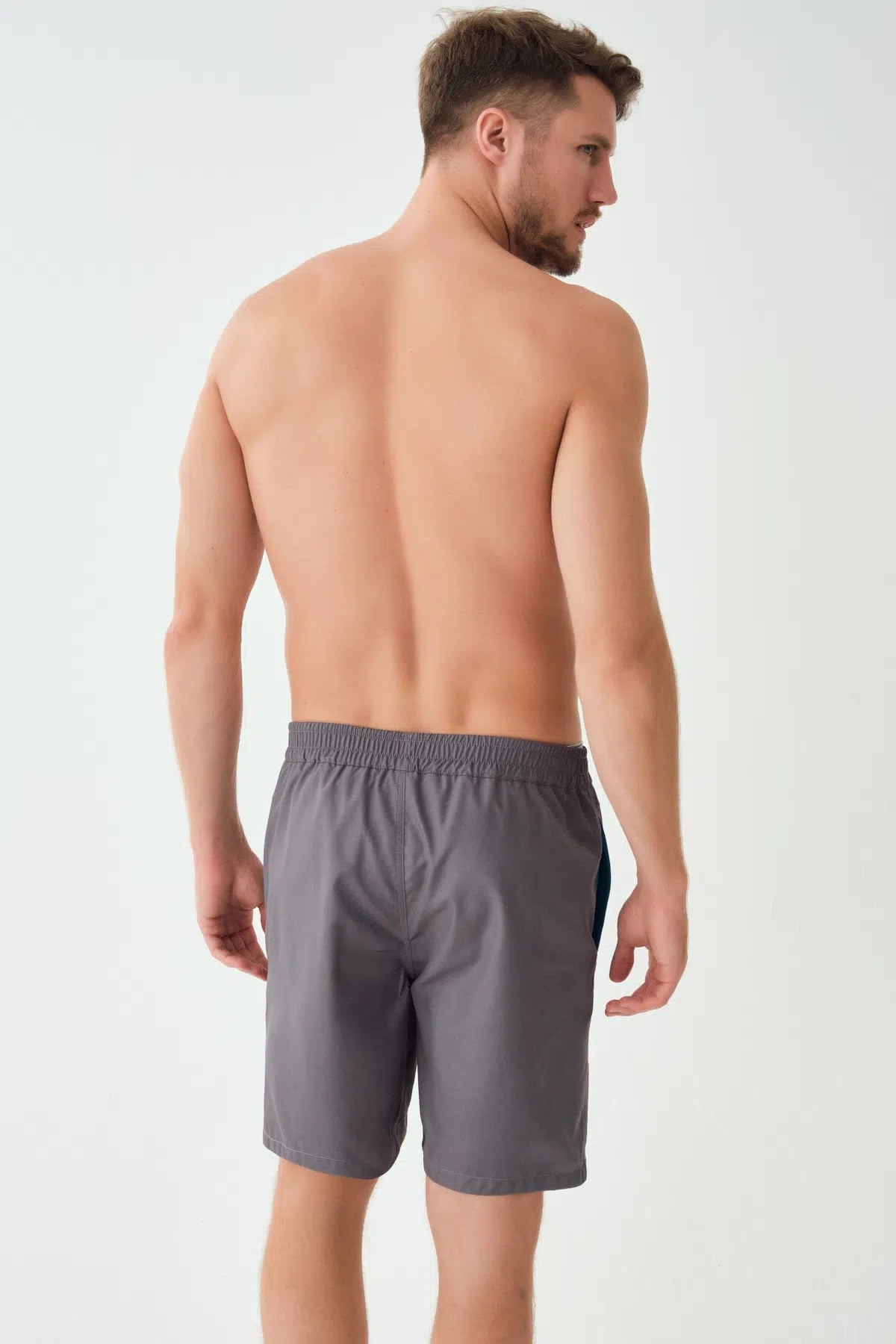 Antrasit Micro Orta Düz Şort