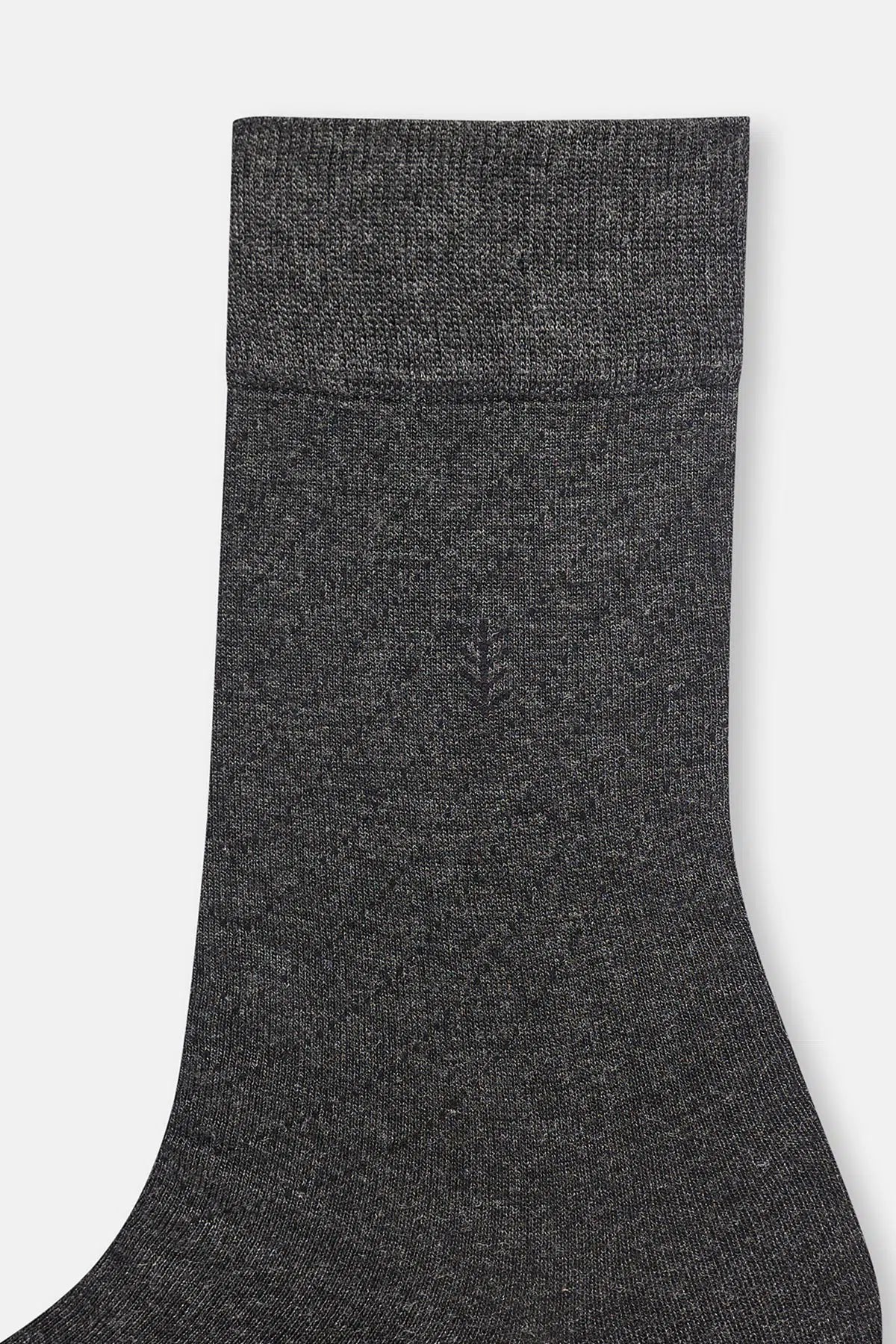 Füme Erkek Bambu Yaprak Desenli Çorap