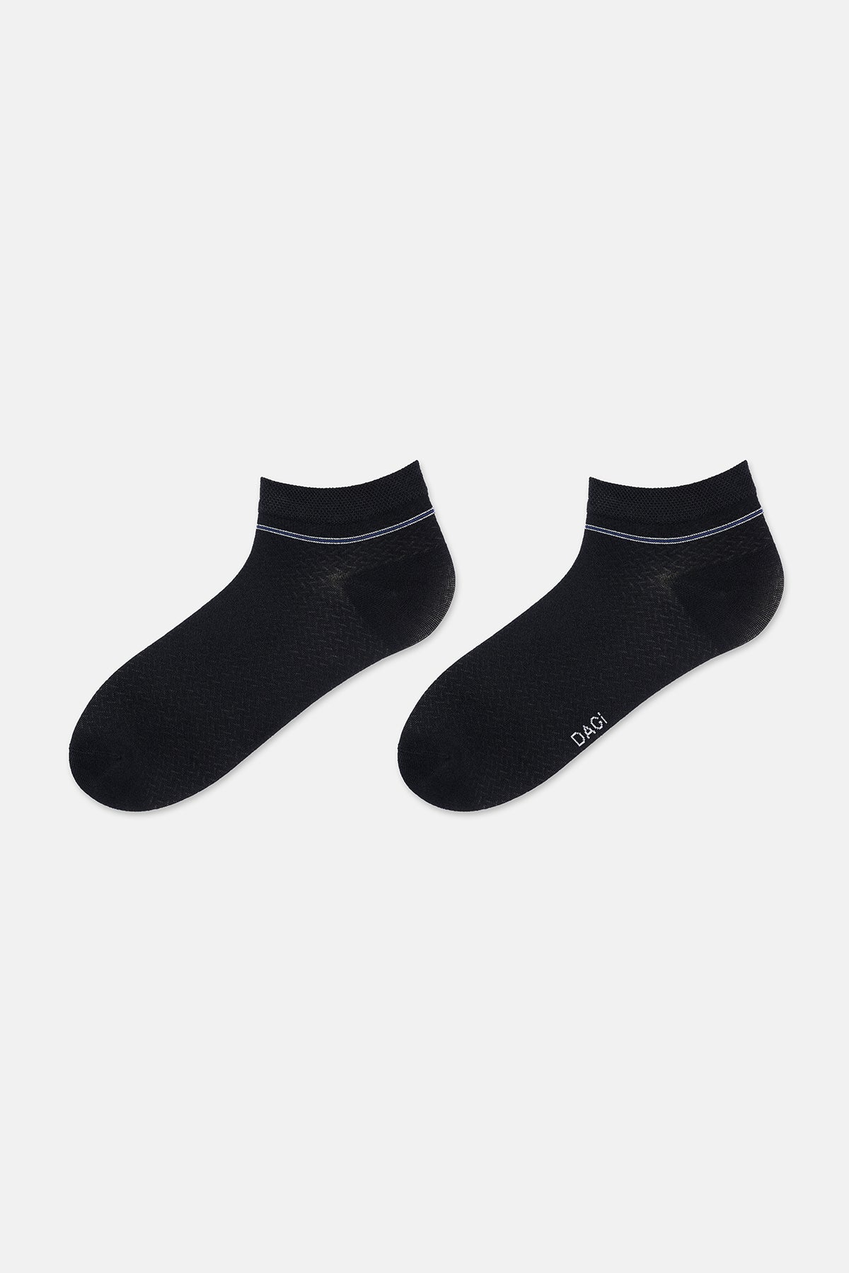 GRI MELANJ-SİYAH Erkek 2'li Micro Modal Klasik Patik Çorap