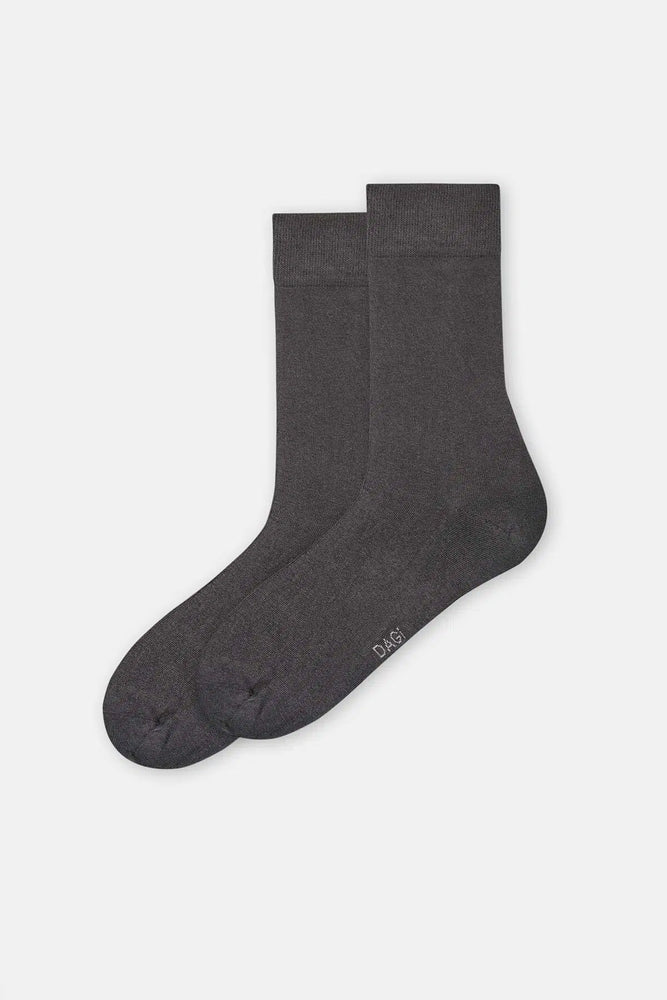 Antrasit Erkek Pamuklu Uzun Konç Çorap