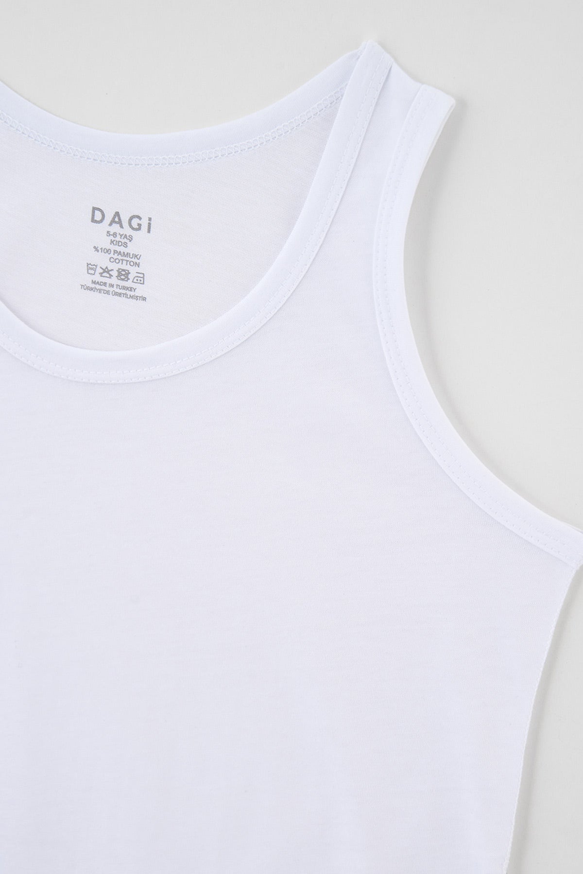 Beyaz Erkek Çocuk Pamuklu 2'li Atlet