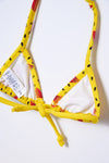 Sarı Kız Çocuk Küçük Üçgen Bikini Takımı