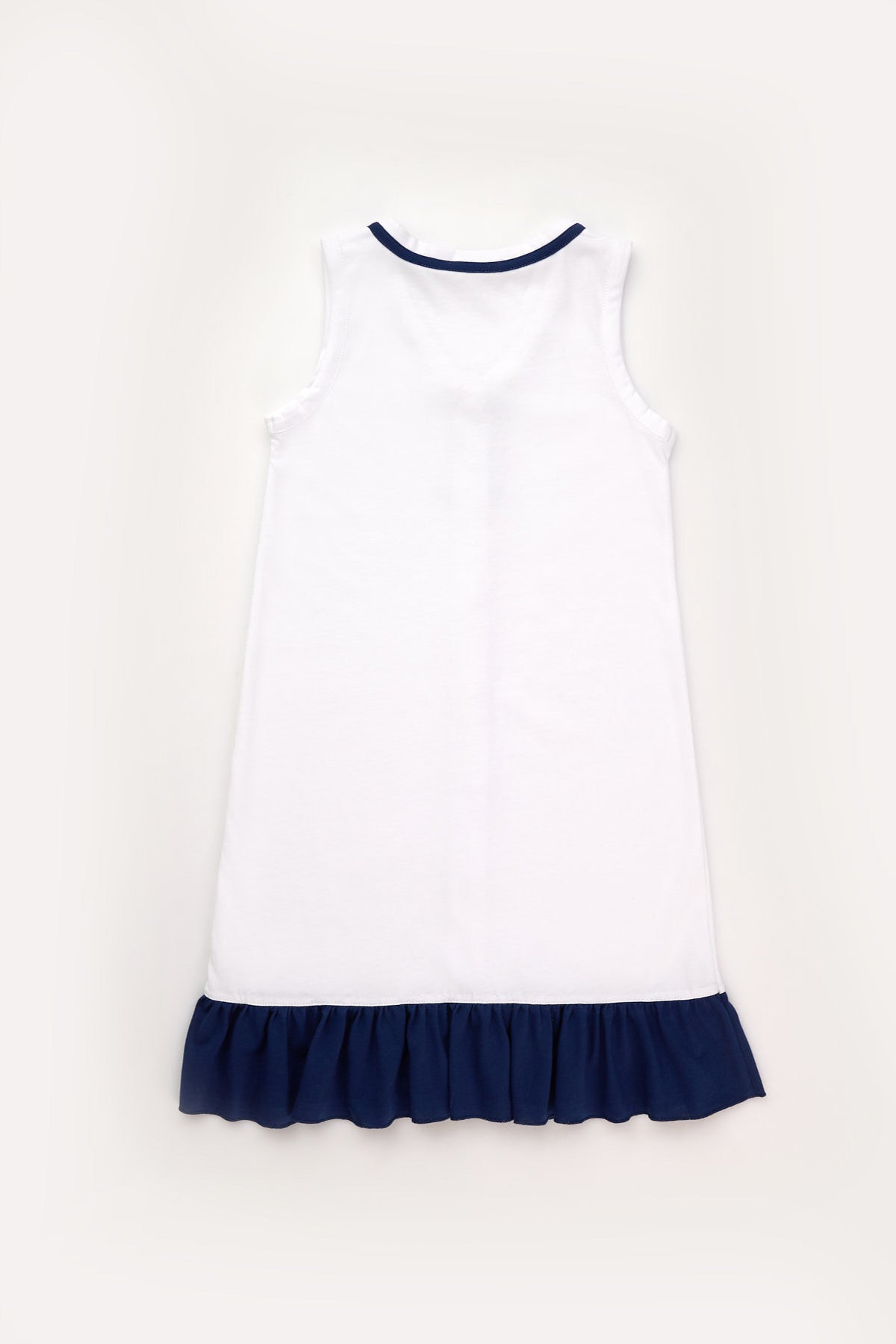 Beyaz Kız Çocuk Eteği Fırfırlı Gecelik