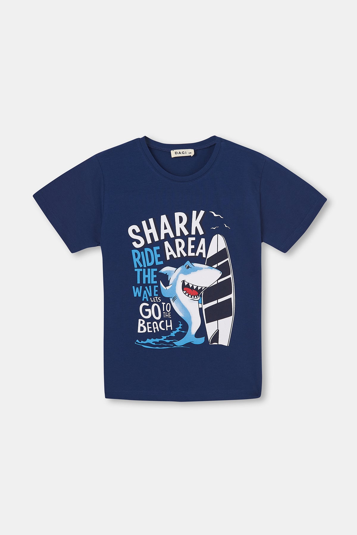 Lacivert Erkek Çocuk Baskılı Tshırt