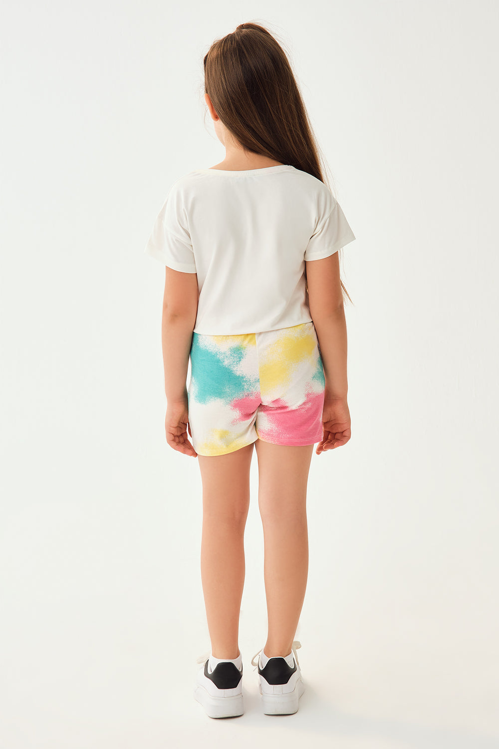 Ekru Kız Çocuk Baskılı T-Shırt