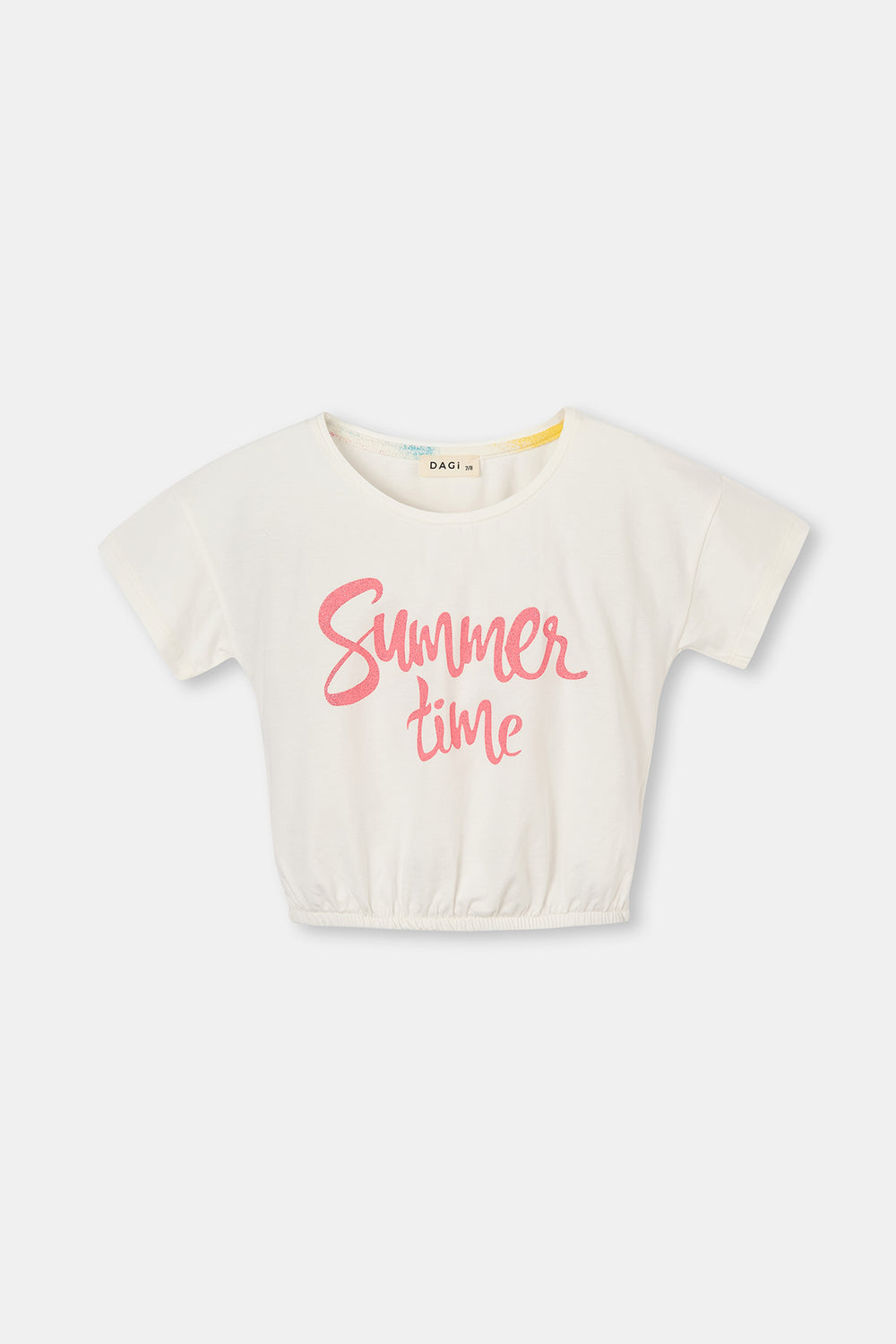 Ekru Kız Çocuk Baskılı T-Shırt