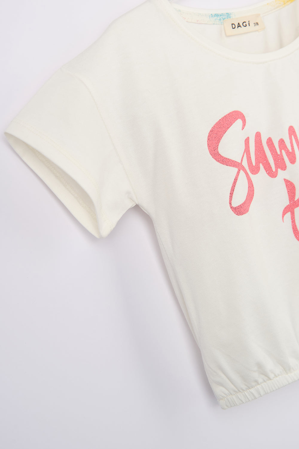 Ekru Kız Çocuk Baskılı T-Shırt