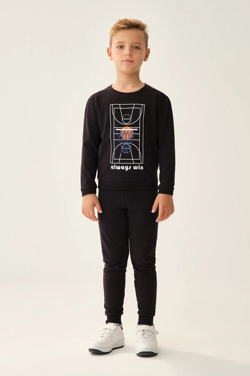 Siyah Erkek Çocuk Sweatshirt