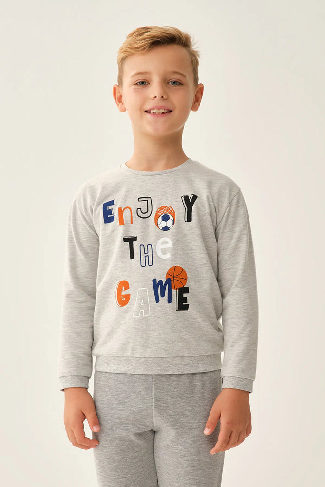 Gri Erkek Çocuk Sweatshirt