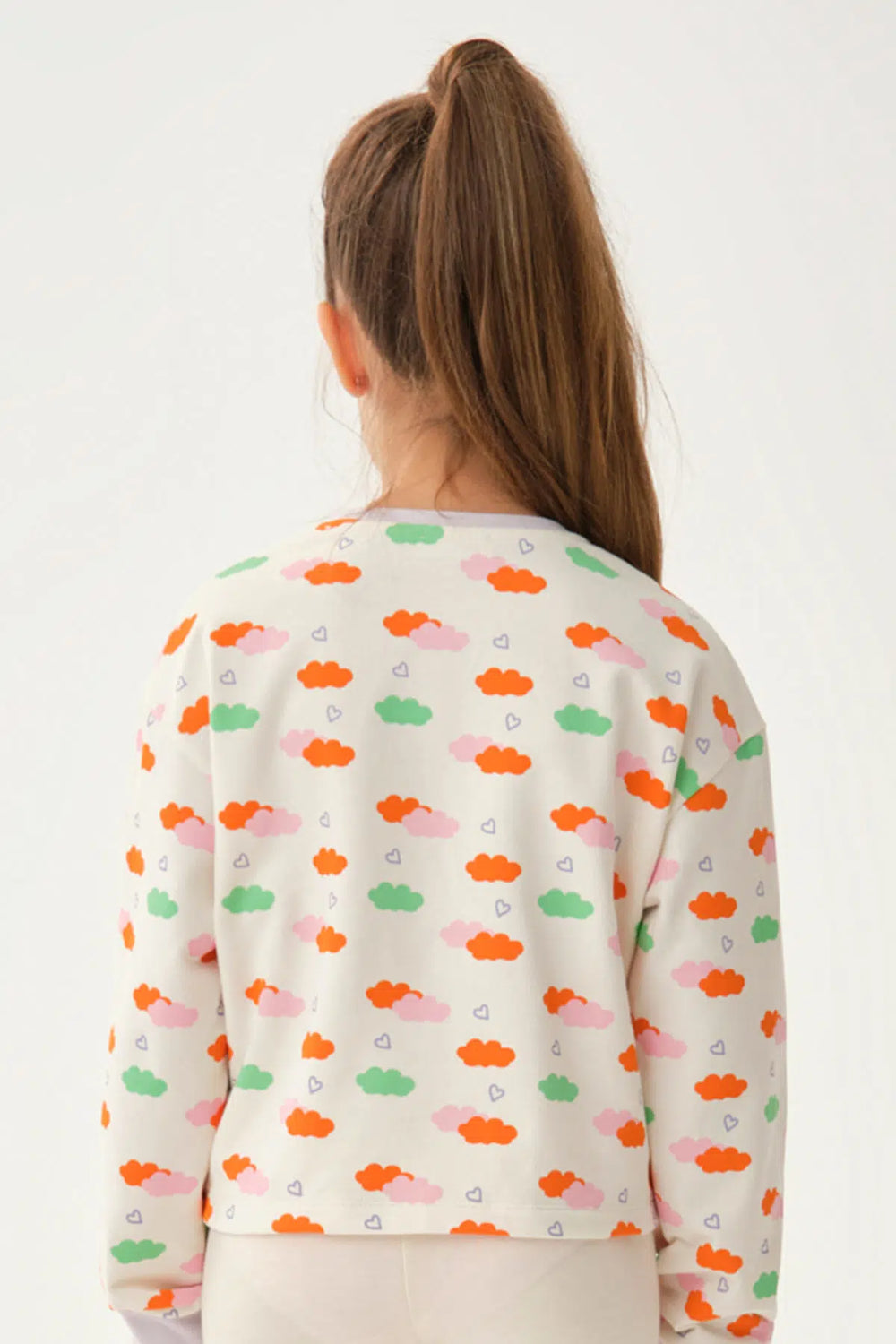 Ekru Baskılı Sweat