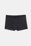Siyah D-Men Desenli Compact Penye Boxer